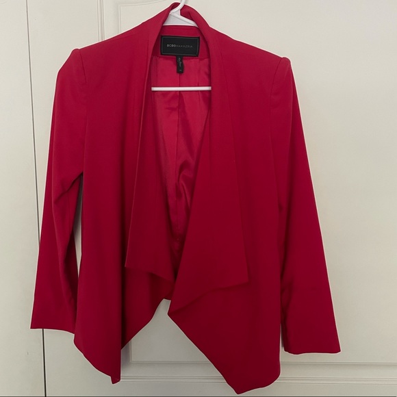 BCBG MaxAzaria cherry red cropped blazer - Picture 1 of 4